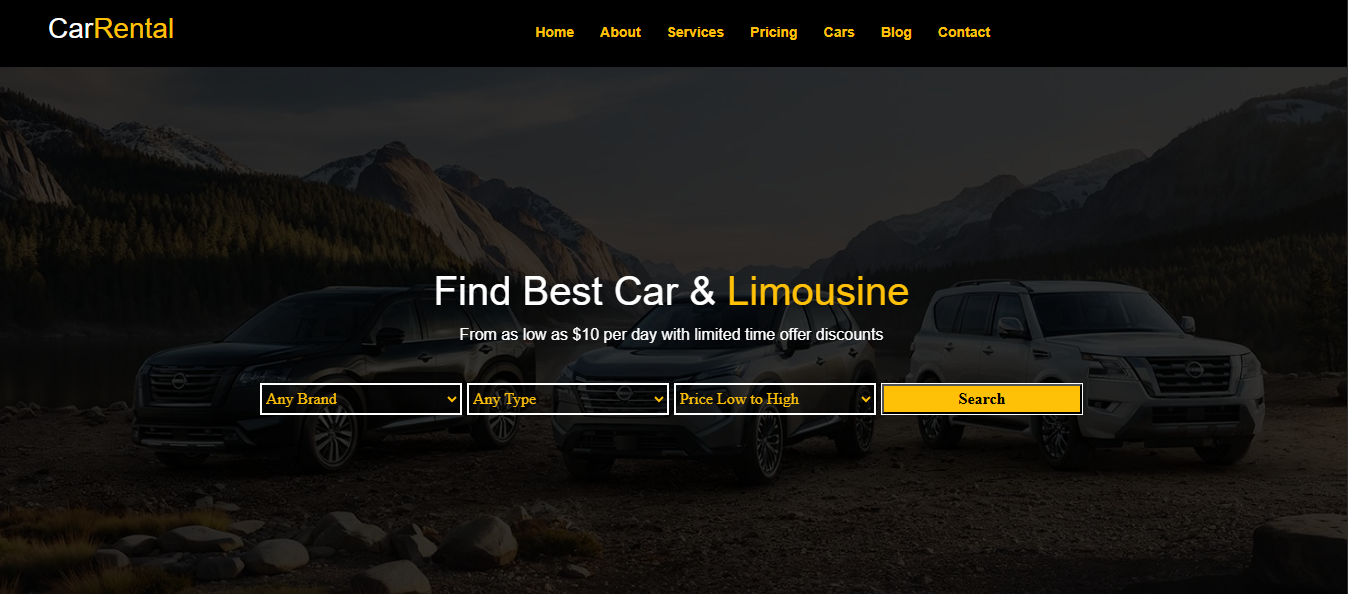 Car Rental Website Template